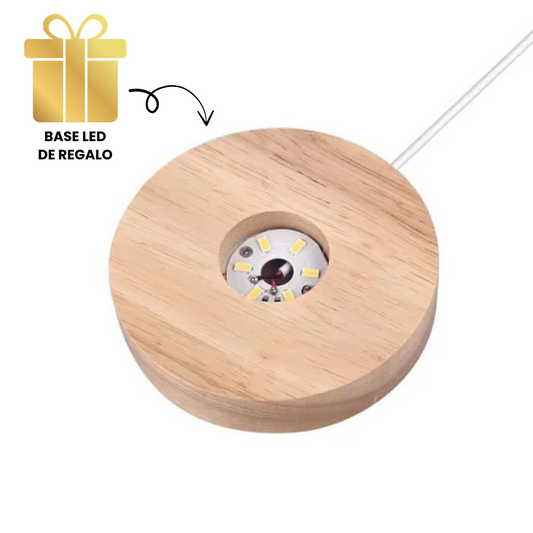 Base de madera LED